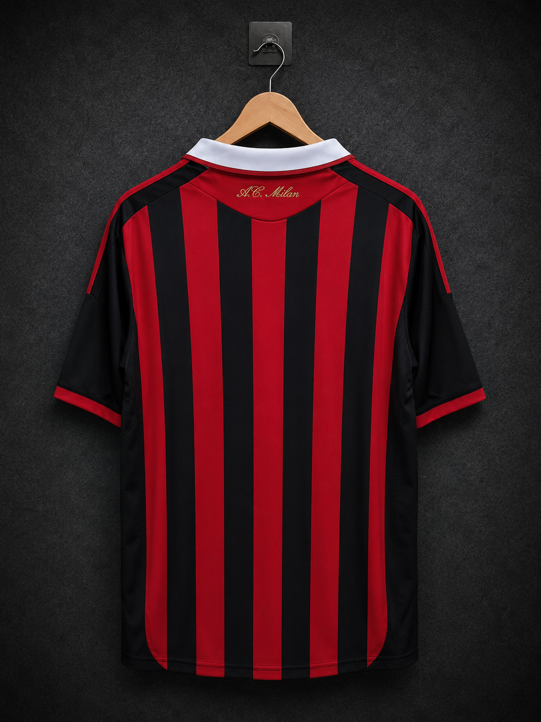 AC MILAN HOME 2009/10 RETRO JERSEY WITH LOGO | PREMIUM RETRO FOOTBALL JERSEY