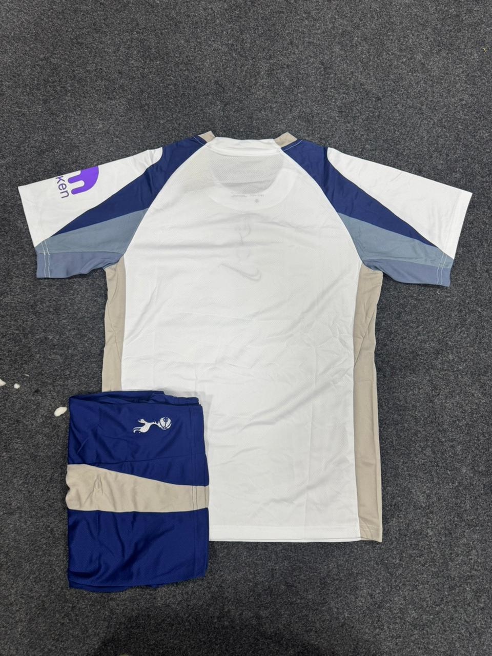 Tottenham Hotspur Inspired Home Football Kit Set – Jersey & Shorts (White/Blue)