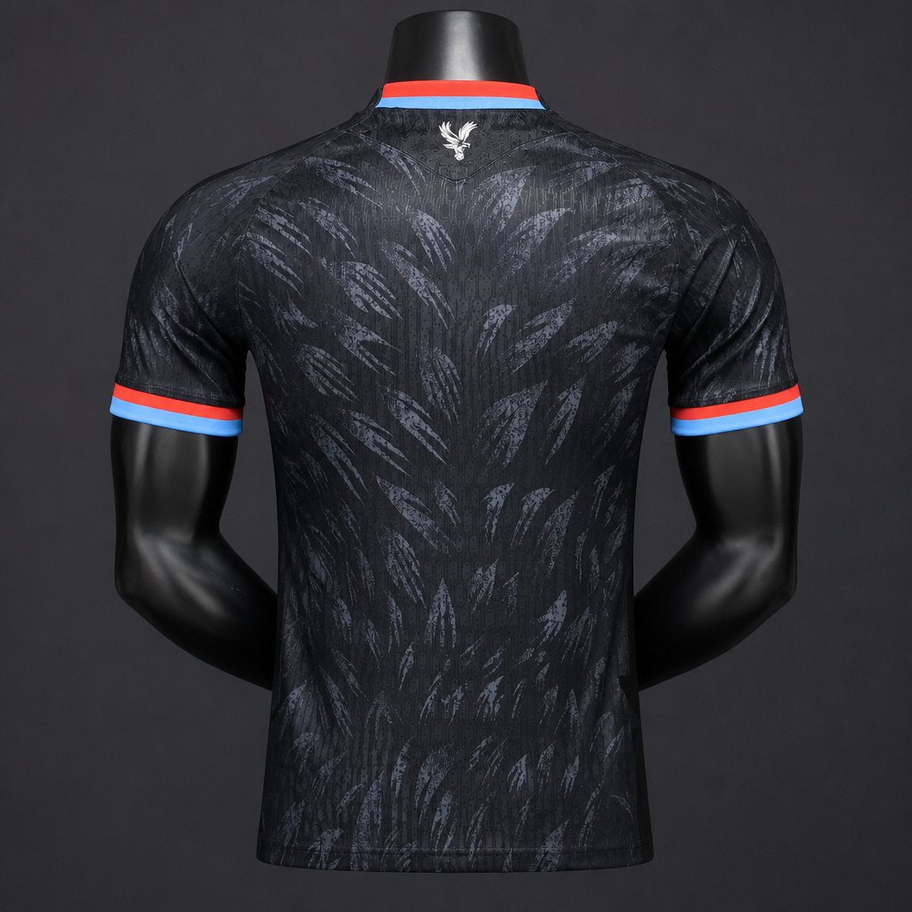 CRYSTAL PALACE INSPIRED BLACK PREMIUM FOOTBALL JERSEY – 2025/26 EDITION