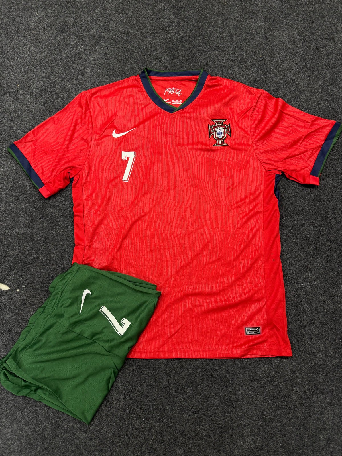 Portugal 2024 Home Kit – Cristiano Ronaldo #7 Red Football Jersey & Shorts Set