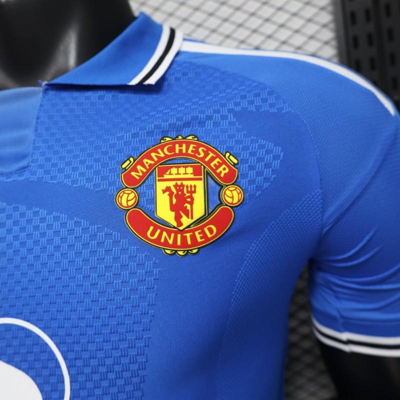 MANCHESTER UNITED 26/27 BLUE SPECIAL EDITION JERSEY WITH LOGO | PREMIUM FOOTBALL JERSEY