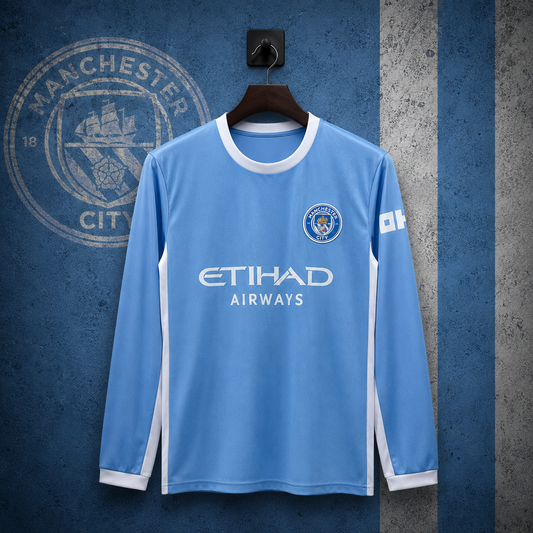 MANCHESTER CITY HOME 2026/27 FULL SLEEVES MASTER VERSION JERSEY WITH LOGO | PREMIUM FOOTBALL JERSEY