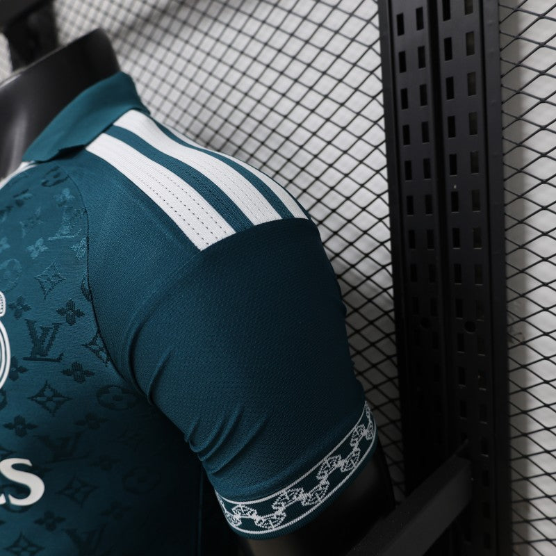 REAL MADRID × LOUIS VUITTON TEAL LV MONOGRAM 2026/27 SPECIAL EDITION PLAYER VERSION WITH LOGO