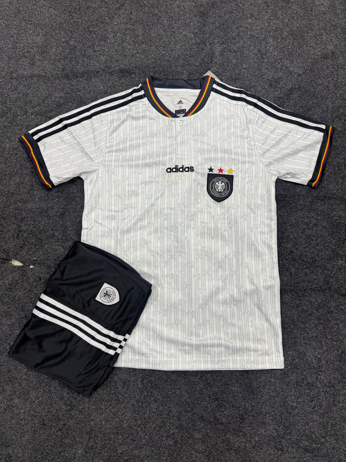 Germany 1996/97 Home Retro Football Jersey & Shorts Set – Classic White Kit