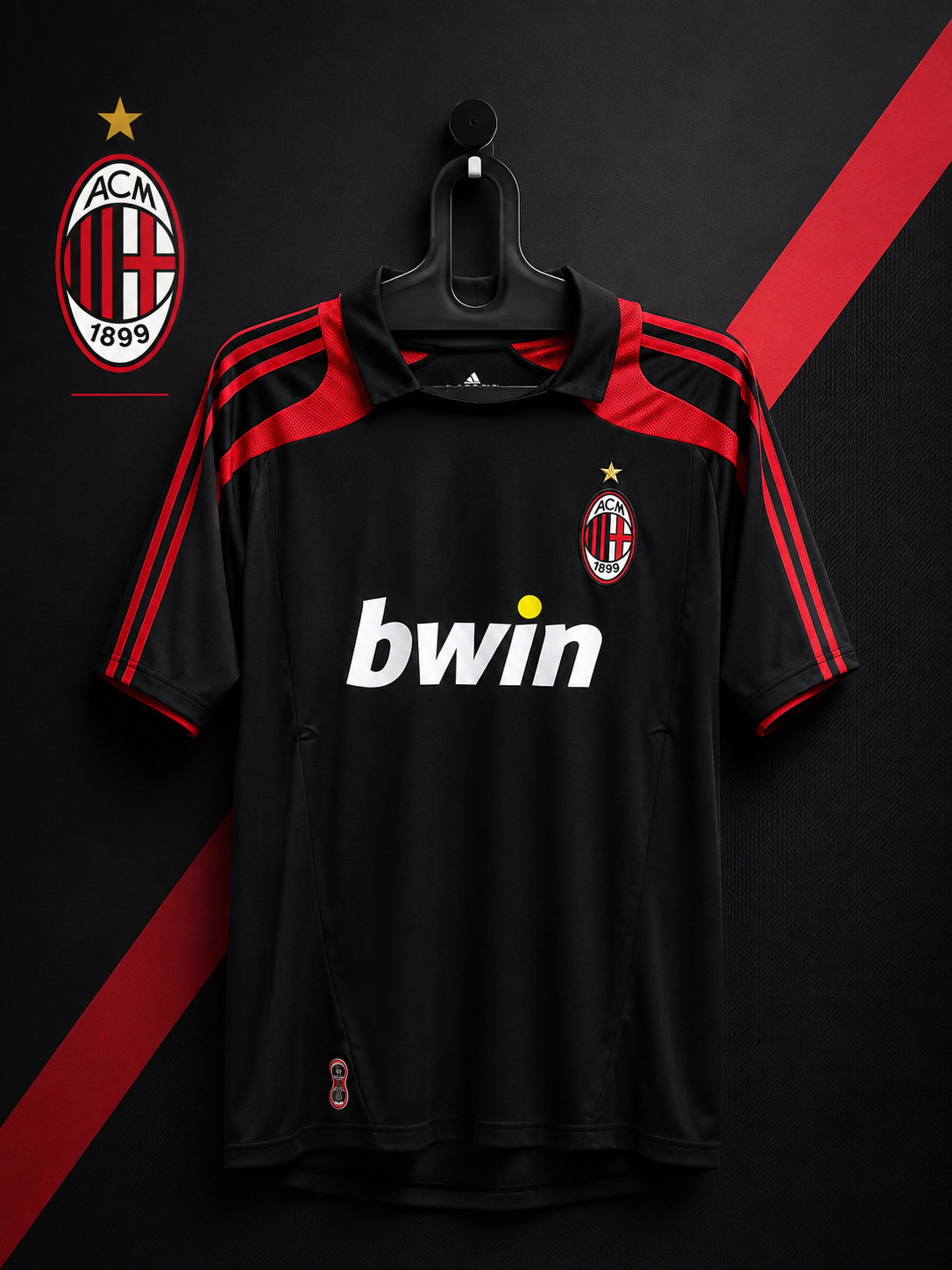 AC MILAN 2007/08 THIRD RETRO JERSEY WITH LOGO | PREMIUM RETRO FOOTBALL JERSEY