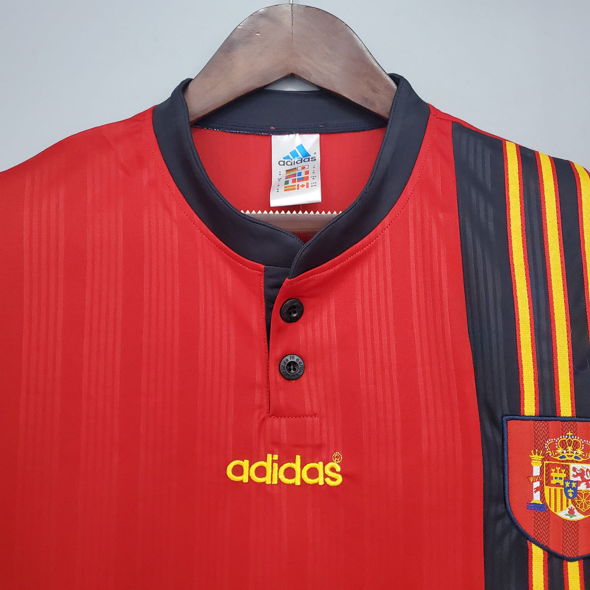Spain 1996 Home Retro Football Jersey