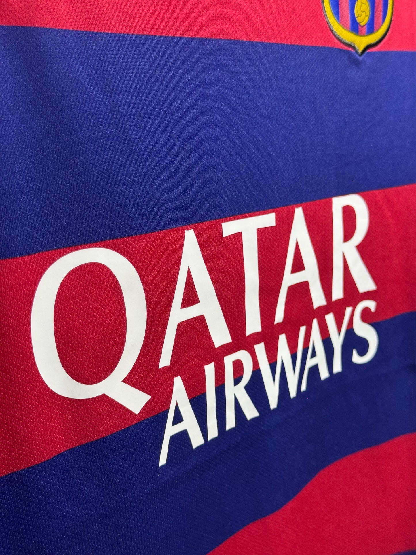 FC BARCELONA HOME 2015/16 RETRO JERSEY WITH LOGO | PREMIUM RETRO FOOTBALL JERSEY