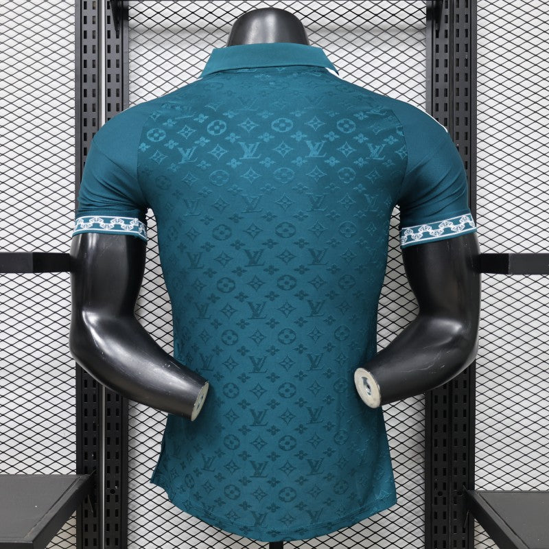 REAL MADRID × LOUIS VUITTON TEAL LV MONOGRAM 2026/27 SPECIAL EDITION PLAYER VERSION WITH LOGO