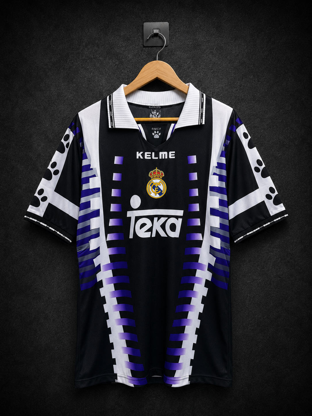 REAL MADRID HOME 1997/98 RETRO JERSEY WITH LOGO | PREMIUM RETRO FOOTBALL JERSEY