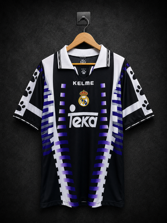 REAL MADRID HOME 1997/98 RETRO JERSEY WITH LOGO | PREMIUM RETRO FOOTBALL JERSEY
