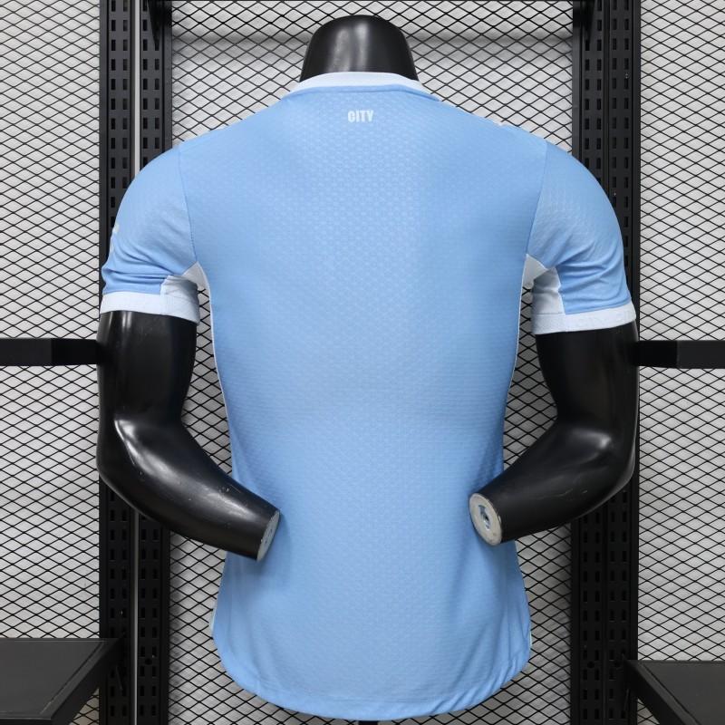 MANCHESTER CITY HOME 26/27 SKY BLUE WITH WHITE SIDE PANEL PLAYER VERSION JERSEY WITH LOGO