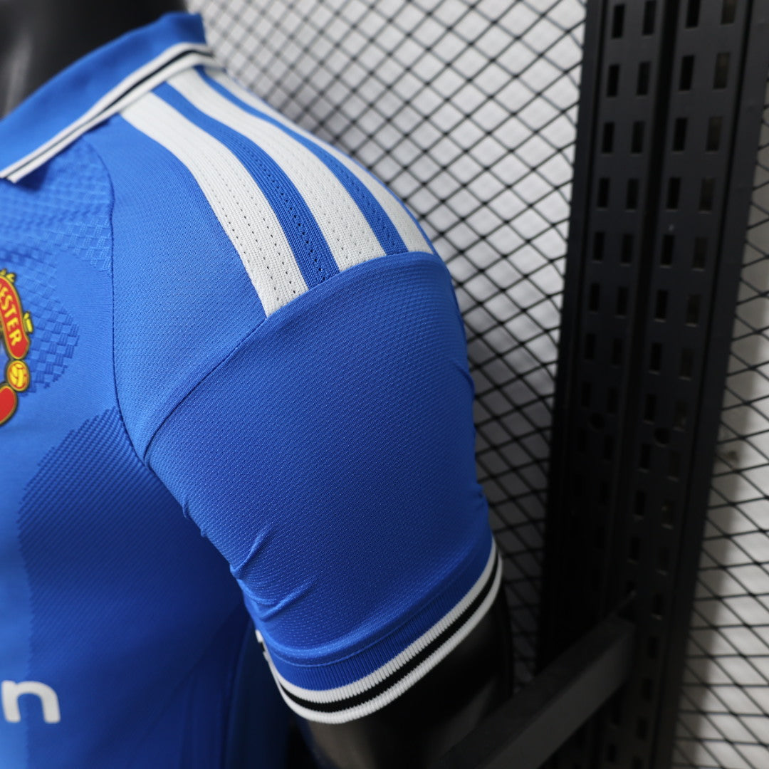 MANCHESTER UNITED 26/27 BLUE SPECIAL EDITION JERSEY WITH LOGO | PREMIUM FOOTBALL JERSEY