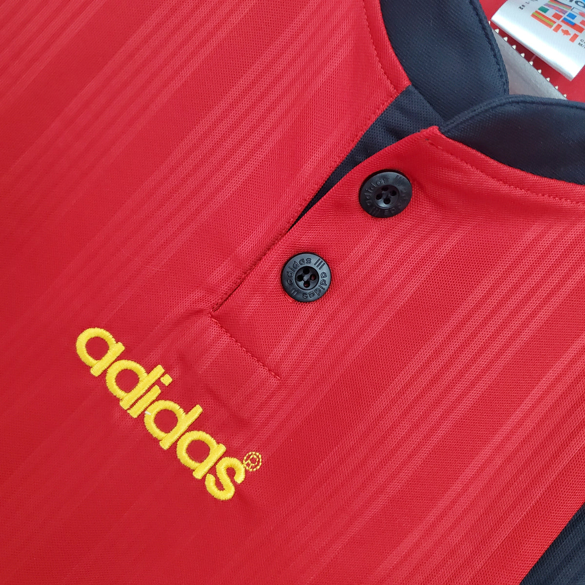 Spain 1996 Home Retro Football Jersey