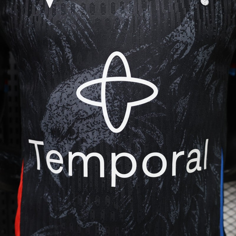 CRYSTAL PALACE INSPIRED BLACK PREMIUM FOOTBALL JERSEY – 2025/26 EDITION