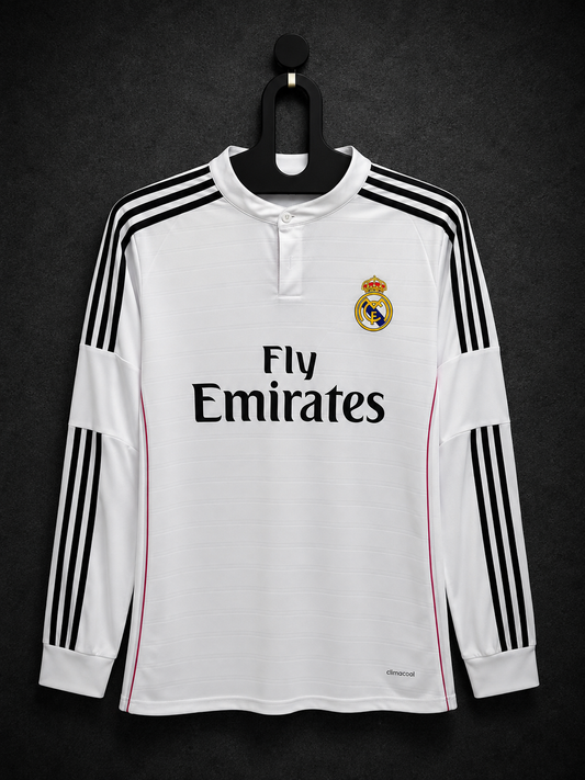 REAL MADRID HOME 2014/15 RETRO JERSEY WITH LOGO | PREMIUM RETRO FOOTBALL JERSEY