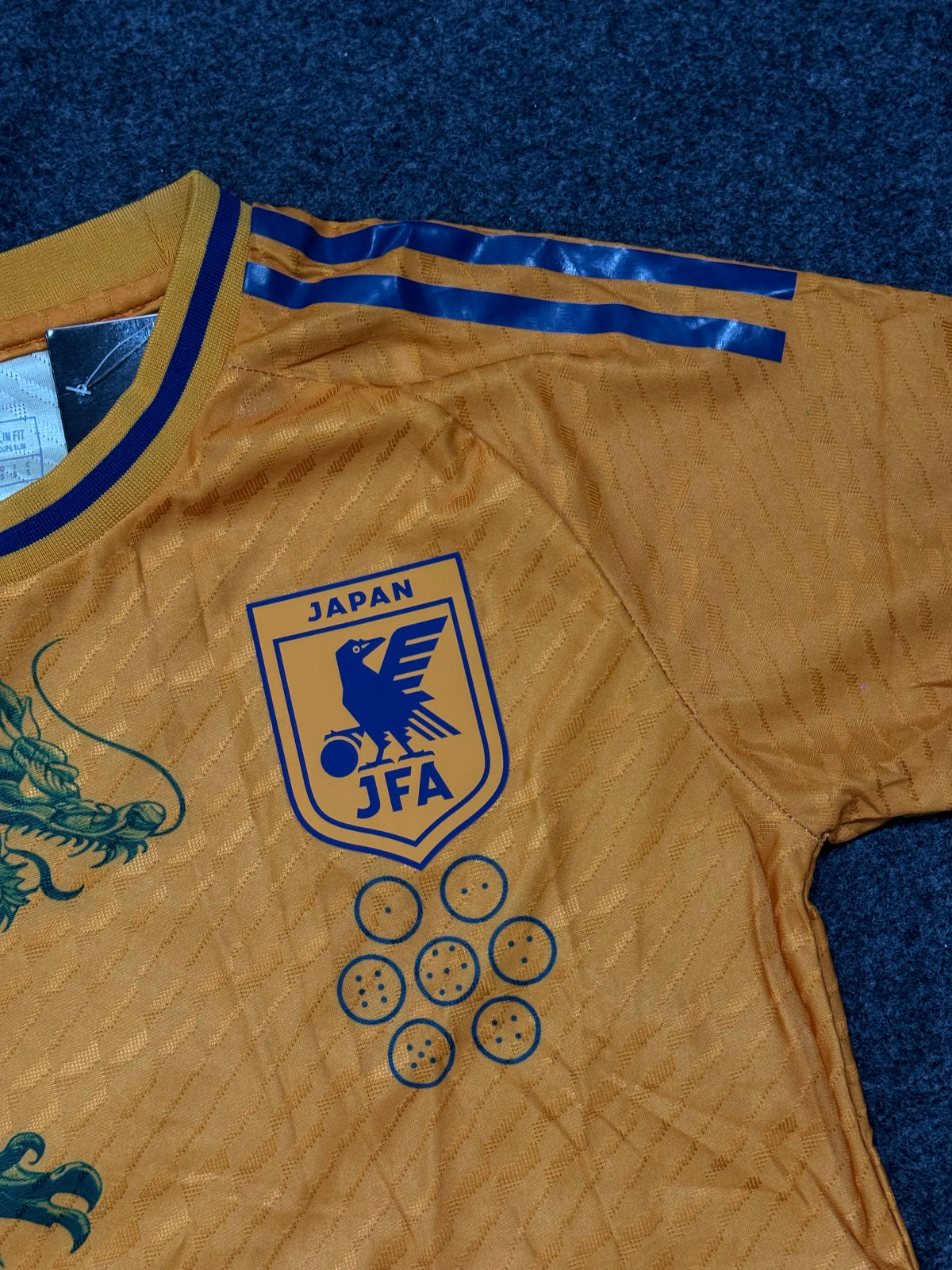 Japan Green & Gold Dragon Special Edition Football Jersey – Japanese Dragon Graphic Concept players version