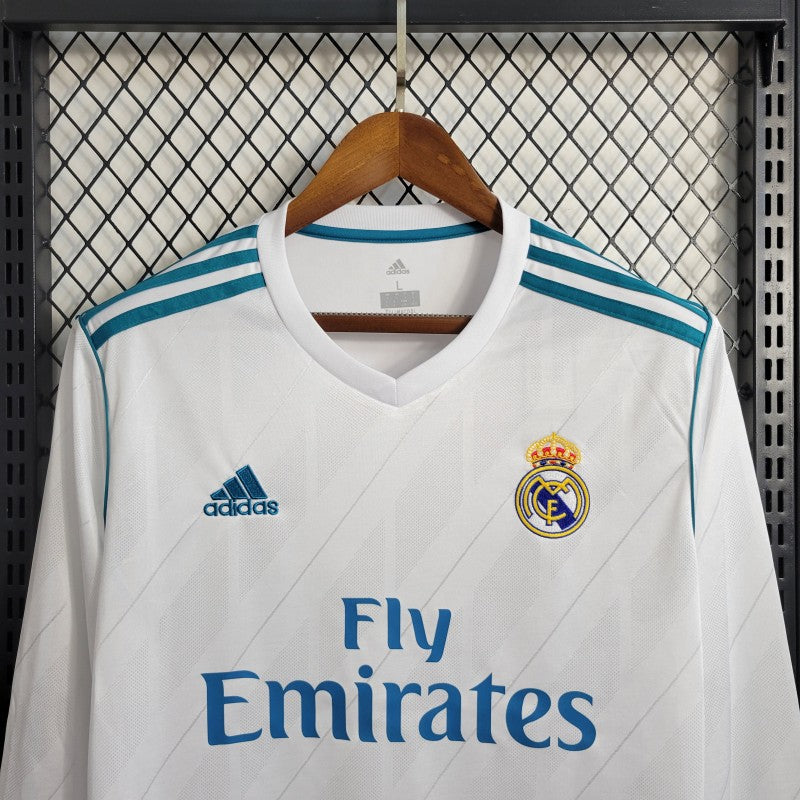 Real Madrid Home 2017/18 Retro Jersey | Long Sleeve Football Shirt