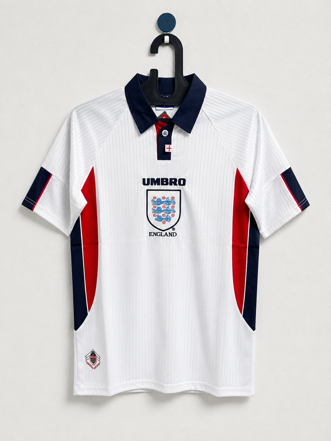 ENGLAND HOME 1998 RETRO JERSEY WITH LOGO | PREMIUM RETRO FOOTBALL JERSEY