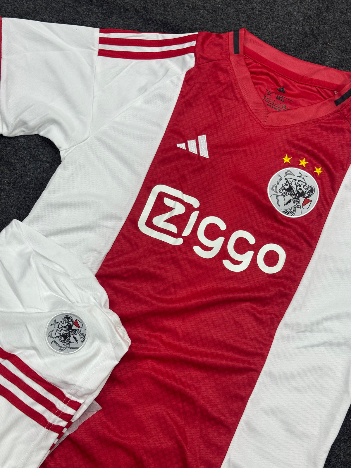 Ajax 2023/24 Home Jersey – Classic Red & White Football Kit