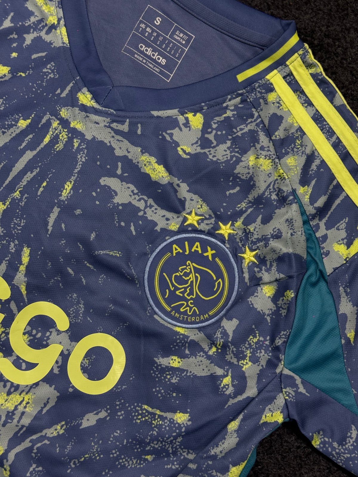 Ajax 2024/25 Away Jersey – Blue & Yellow Football Kit