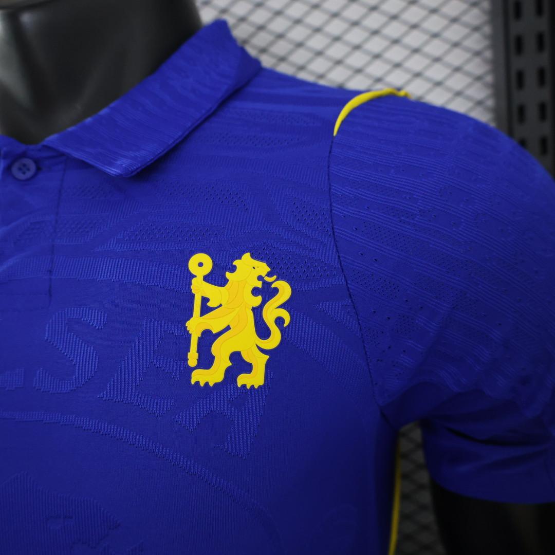 CHELSEA FC HOME 26/27 ROYAL BLUE POLO COLLAR PLAYER VERSION JERSEY WITH LOGO