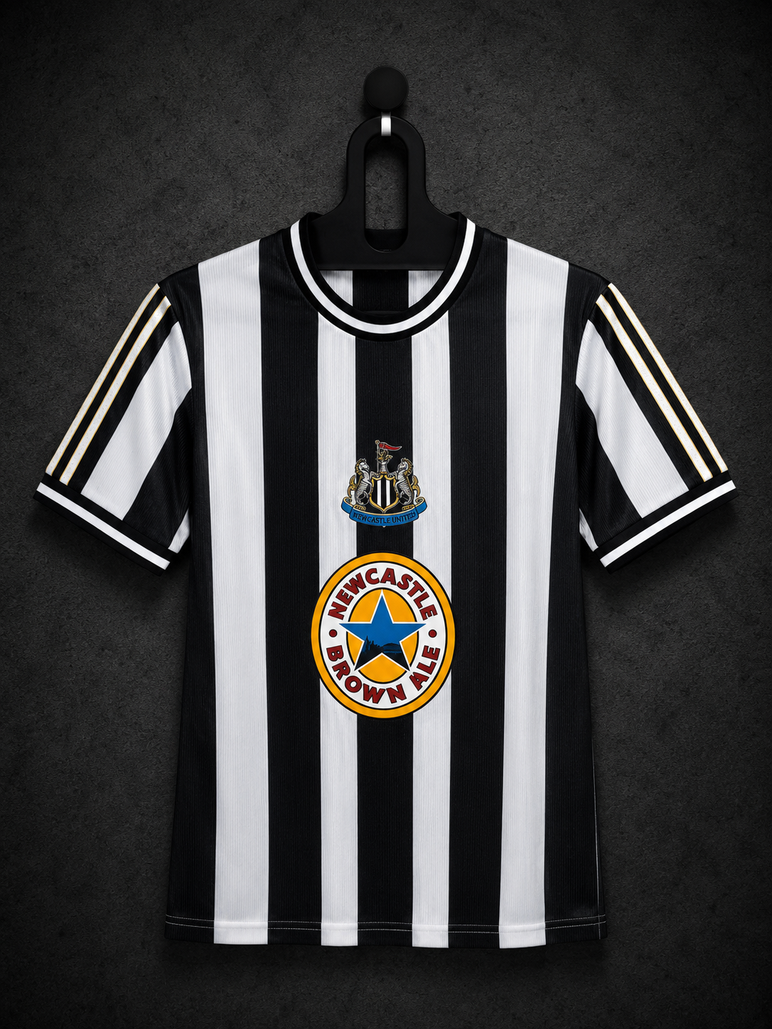 NEWCASTLE UNITED 1997/98 RETRO JERSEY WITH LOGO | PREMIUM RETRO FOOTBALL JERSEY