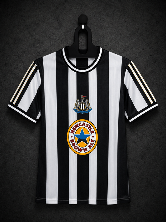 NEWCASTLE UNITED 1997/98 RETRO JERSEY WITH LOGO | PREMIUM RETRO FOOTBALL JERSEY