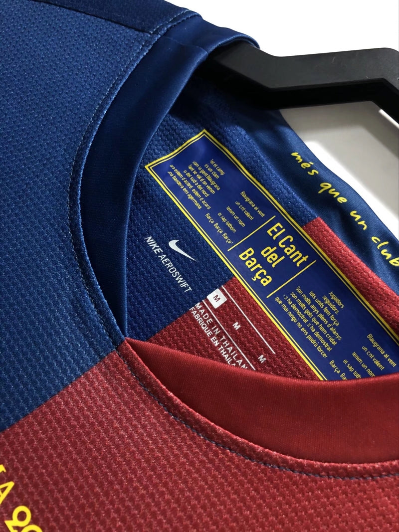 FC BARCELONA RETRO 2008/09 UEFA CHAMPIONS LEAGUE FINAL LONG SLEEVE JERSEY WITH LOGO | PREMIUM RETRO FOOTBALL JERSEY