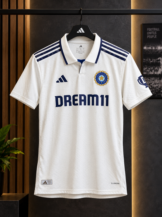 INDIA WHITE TEST CRICKET JERSEY DREAM11 EDITION
