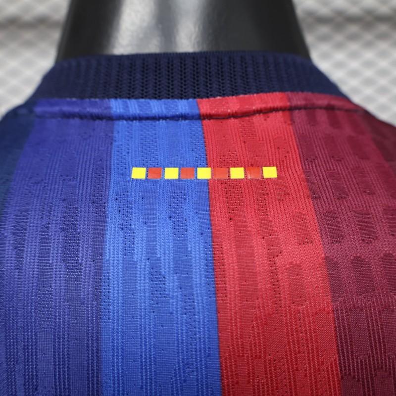 FC BARCELONA HOME 26/27 DEEP BLUE & RED STRIPE PLAYER VERSION JERSEY WITH LOGO