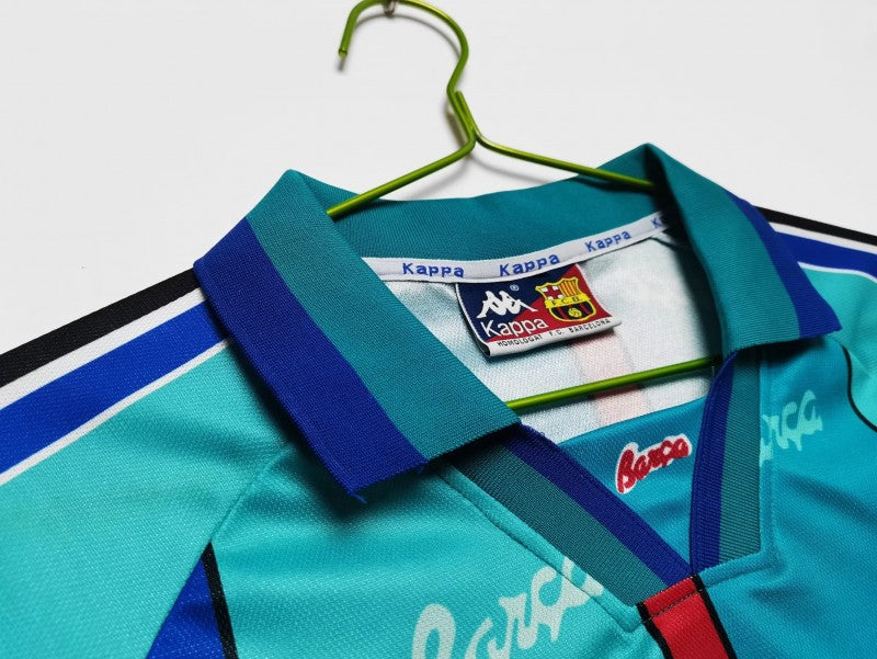 FC BARCELONA 1995–1997 AWAY LONG-SLEEVE RETRO FOOTBALL JERSEY