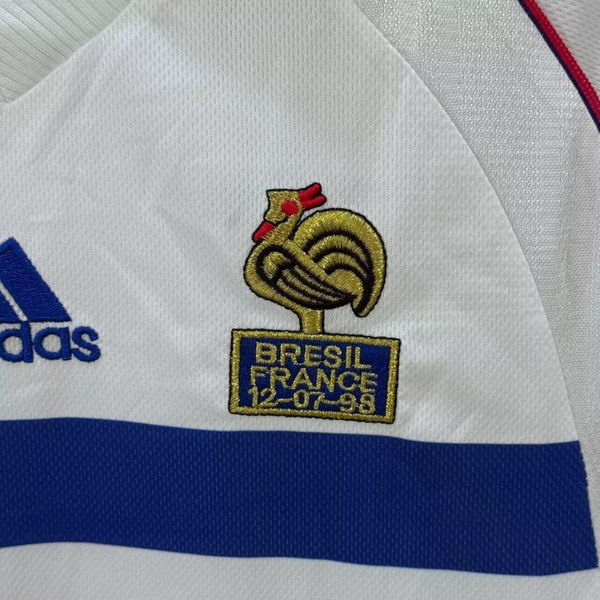 FRANCE RETRO 1998 AWAY LONG SLEEVE JERSEY WITH LOGO | PREMIUM RETRO FOOTBALL JERSEY