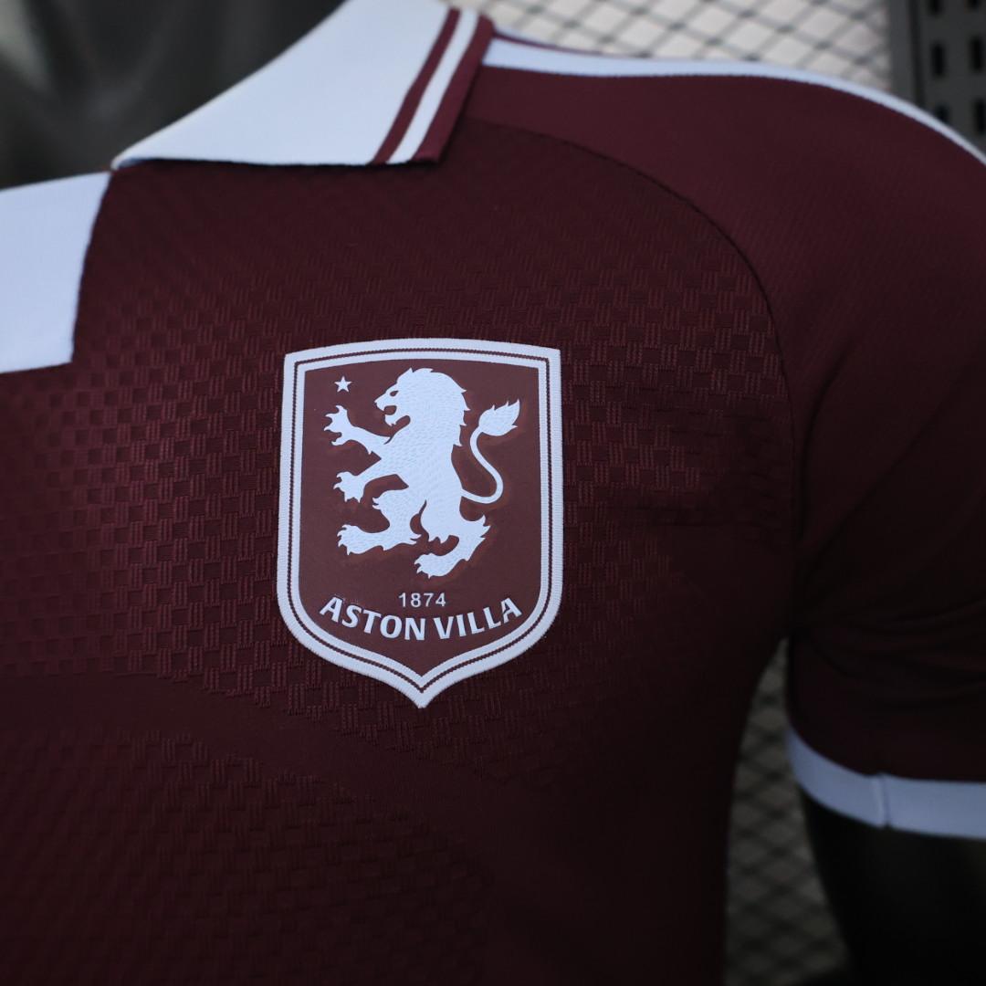 ASTON VILLA HOME 26/27 PLAYER VERSION JERSEY WITH LOGO | PREMIUM FOOTBALL JERSEY