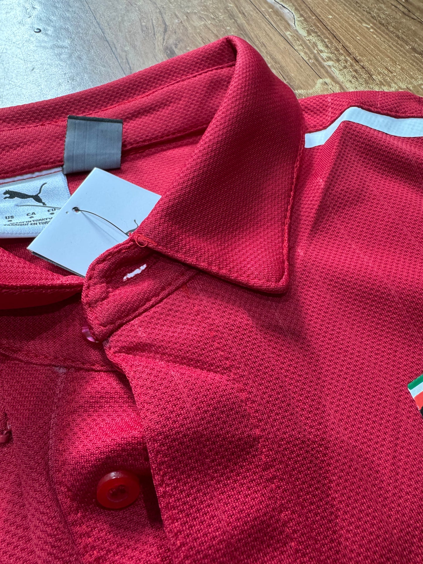 FERRARI RED PERFORMANCE RACING POLO T-SHIRT