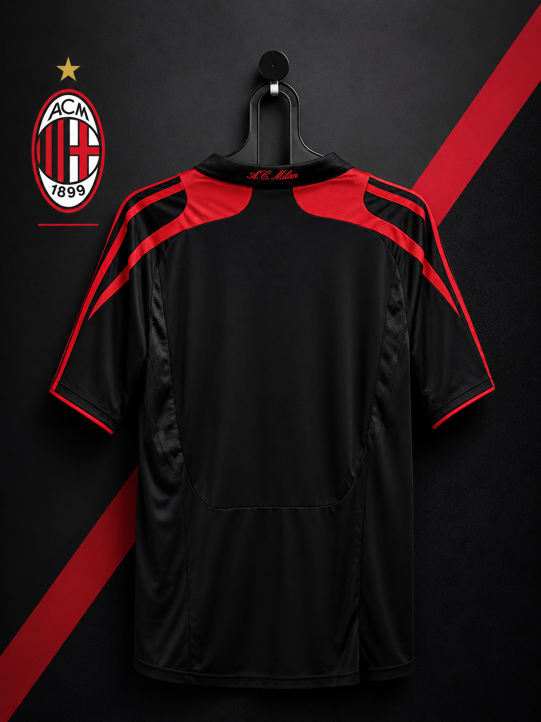 AC MILAN 2007/08 THIRD RETRO JERSEY WITH LOGO | PREMIUM RETRO FOOTBALL JERSEY