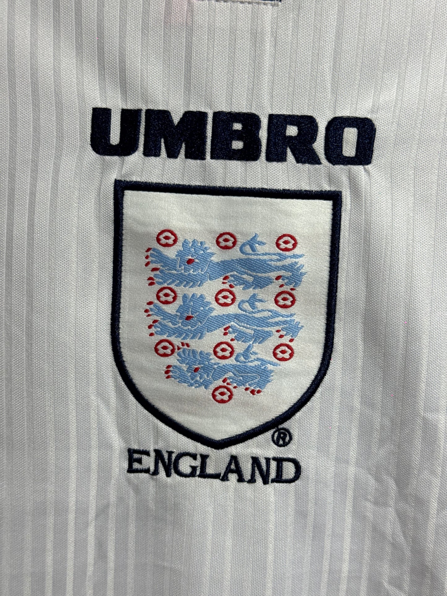 ENGLAND HOME 1998 RETRO JERSEY WITH LOGO | PREMIUM RETRO FOOTBALL JERSEY