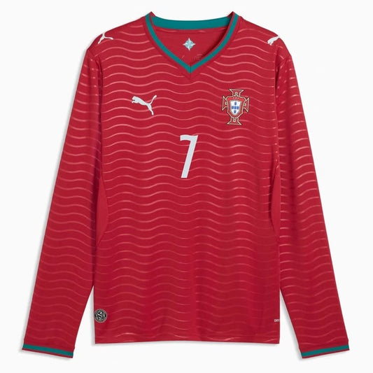 PORTUGAL HOME 2026 FULL SLEEVES WITH RONALDO PRINT PLAYER VERSION