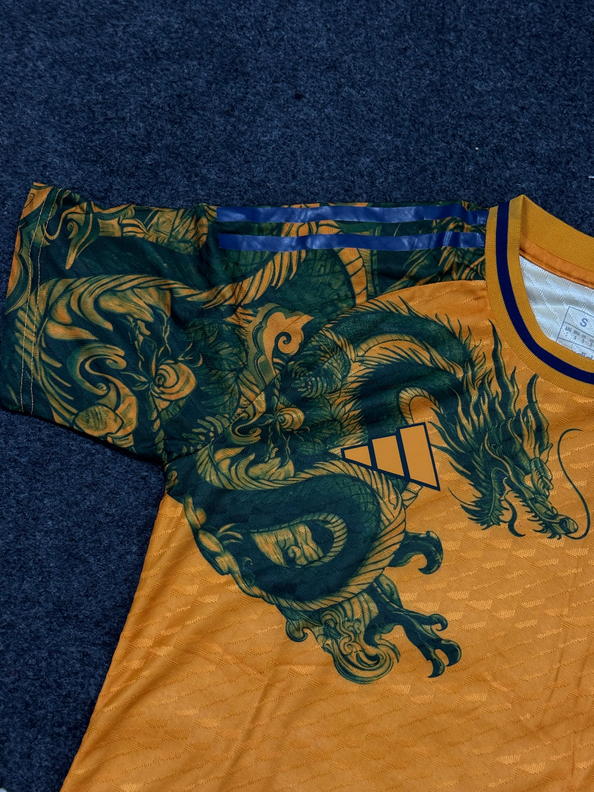 Japan Green & Gold Dragon Special Edition Football Jersey – Japanese Dragon Graphic Concept players version
