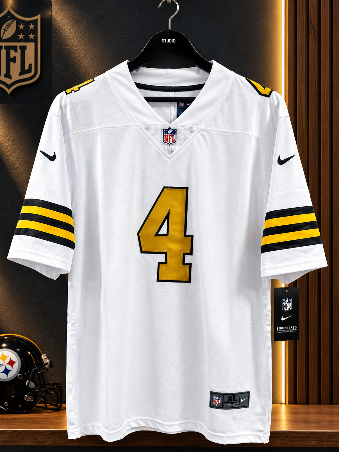 NFL #4 CARR White Jersey – Black & Gold