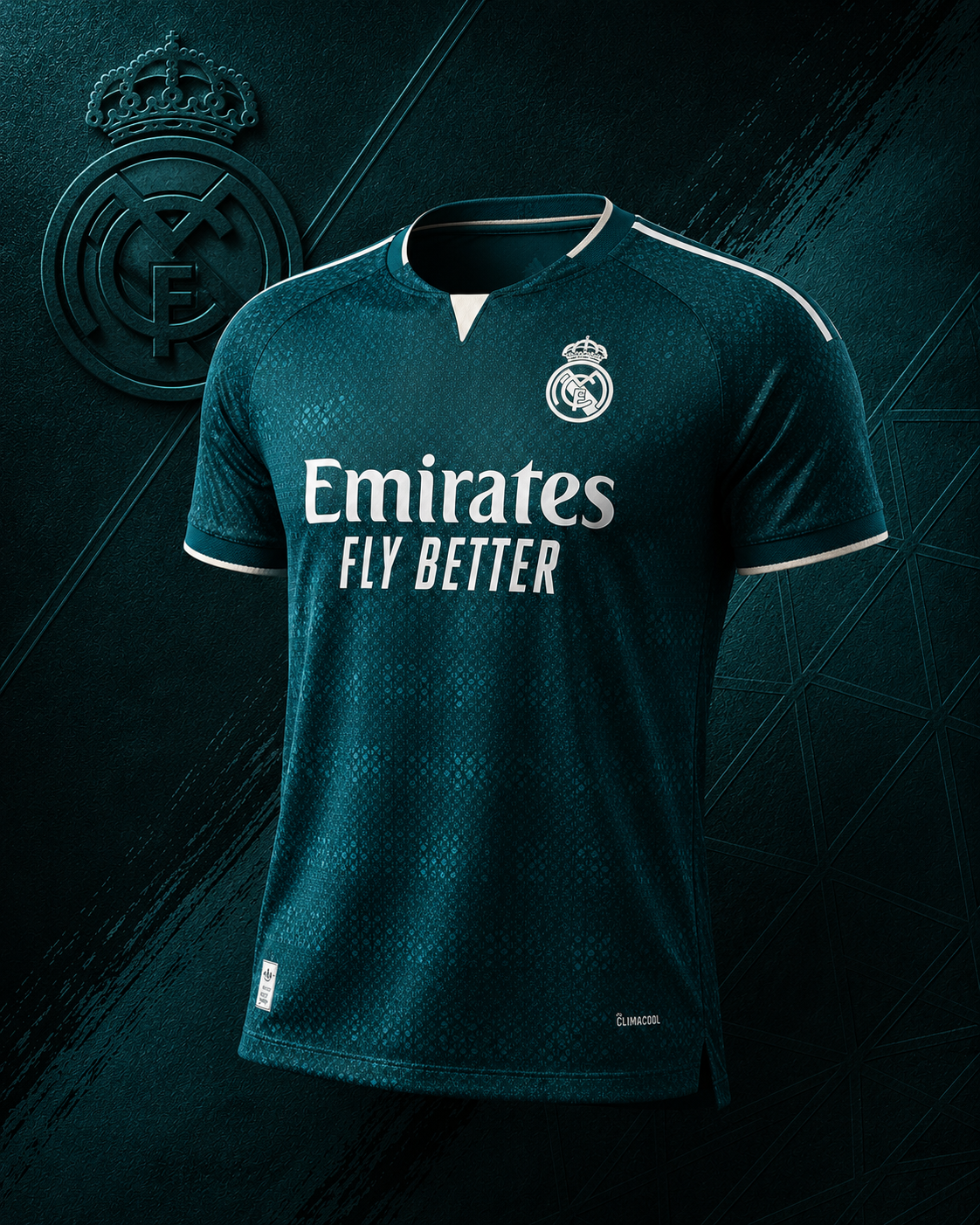 REAL MADRID AWAY 26/27 PLAYER VERSION JERSEY WITH LOGO |  FOOTBALL JERSEY