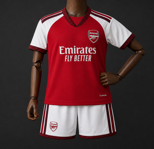 ARSENAL HOME 2026/27 KIDS SET JERSEY WITH SHORTS WITH LOGO | KIDS FOOTBALL KIT