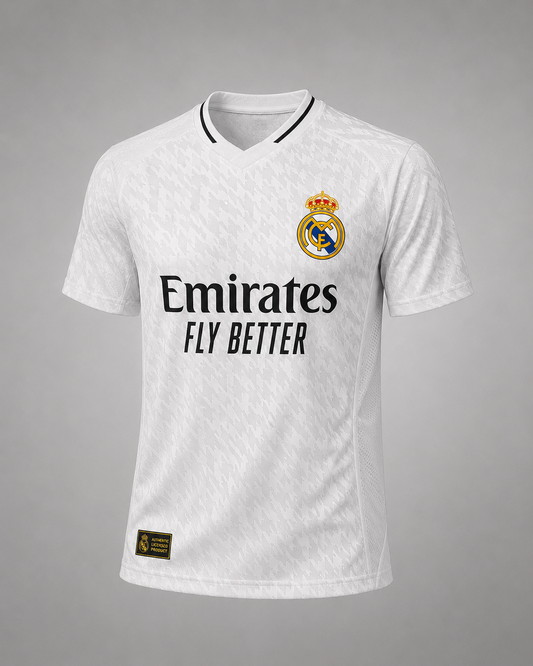 REAL MADRID HOME 2025/26 PLAYER VERSION JERSEY WITH LOGO – WHITE