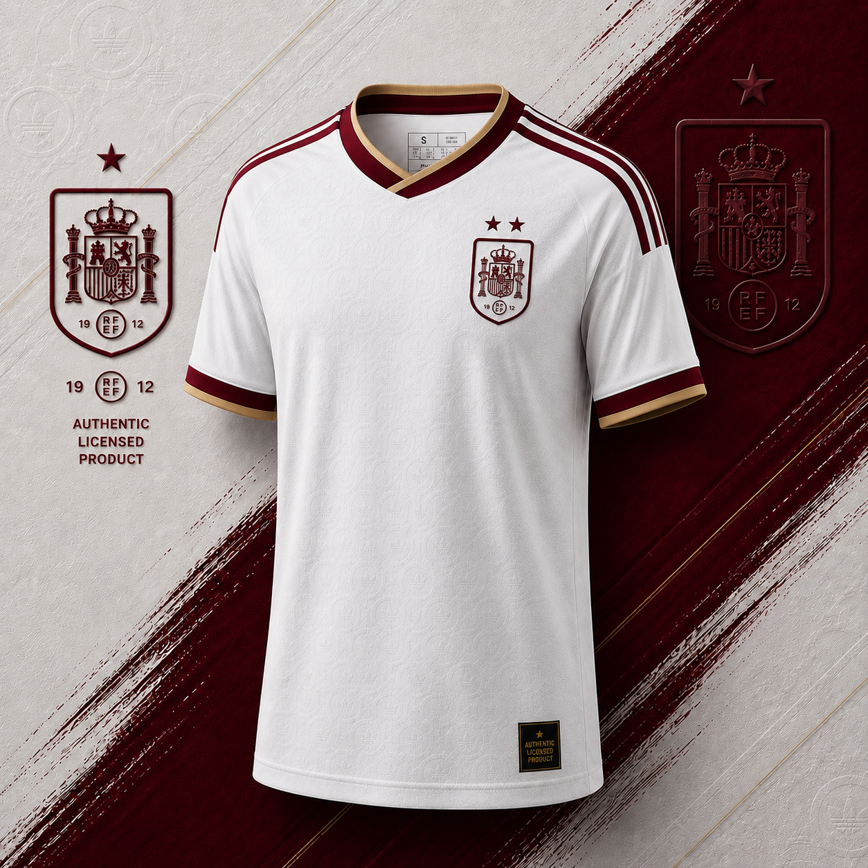 SPAIN AWAY 2 STAR MASTER VERSION WITH LOGO | PREMIUM FOOTBALL JERSEY