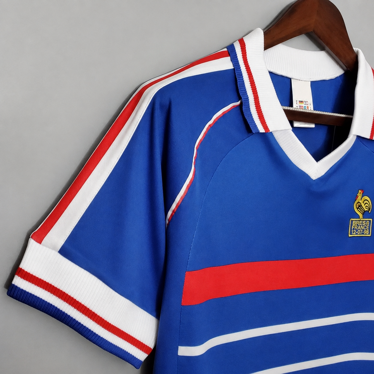FRANCE HOME 1998 RETRO JERSEY WITH LOGO | PREMIUM RETRO FOOTBALL JERSEY