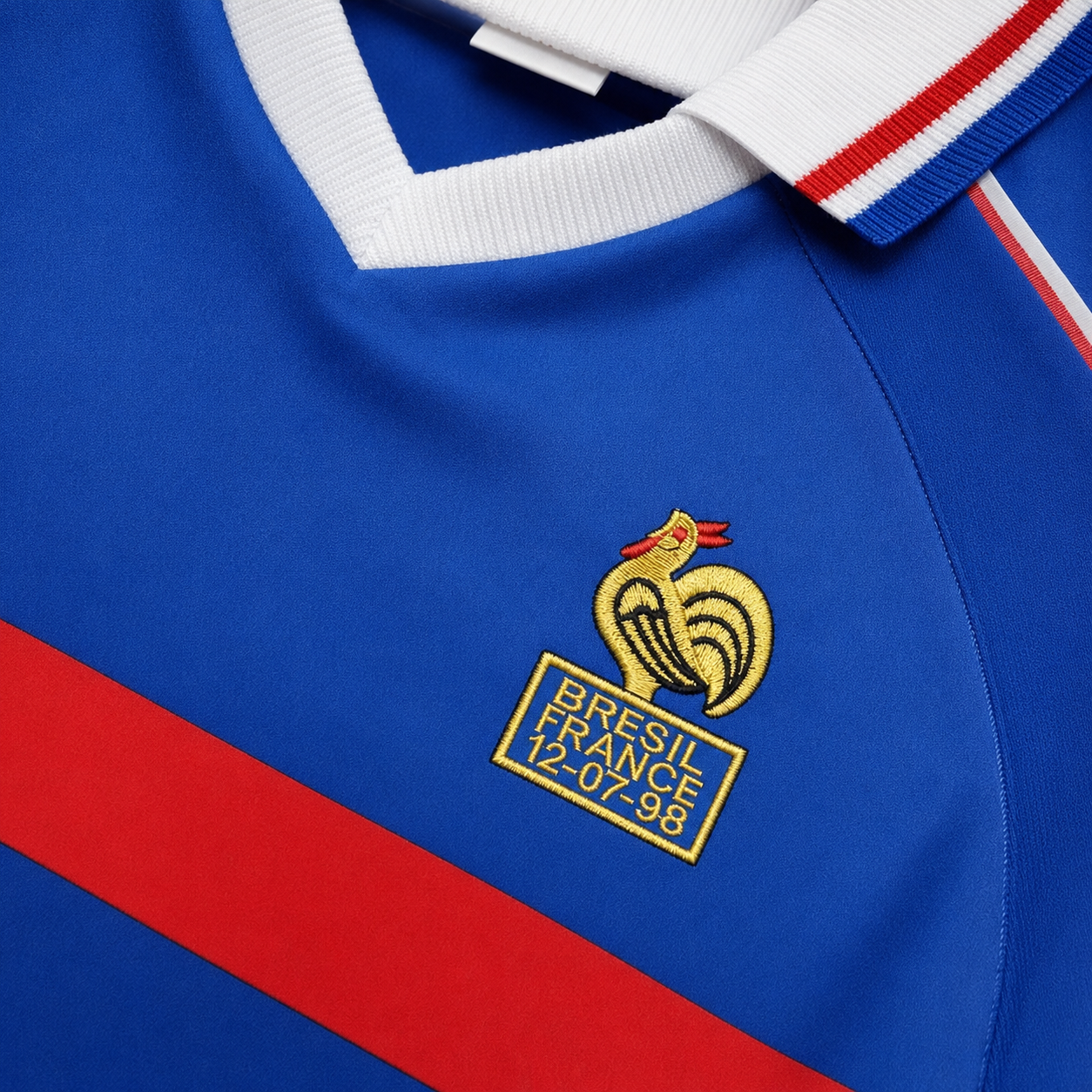 FRANCE HOME 1998 RETRO JERSEY WITH LOGO | PREMIUM RETRO FOOTBALL JERSEY