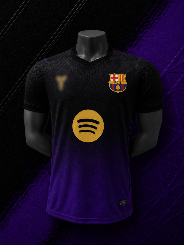 FC BARCELONA × KOBE BLACK & PURPLE SPECIAL EDITION 26/27 PLAYER VERSION JERSEY WITH LOGO