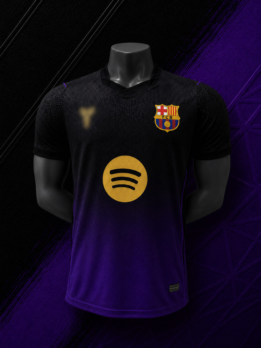 FC BARCELONA × KOBE BLACK & PURPLE SPECIAL EDITION 26/27 PLAYER VERSION JERSEY WITH LOGO