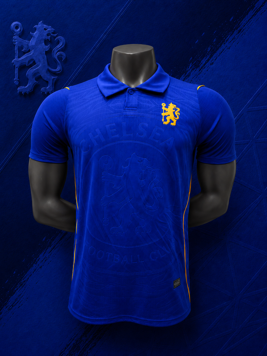 CHELSEA FC HOME 26/27 ROYAL BLUE POLO COLLAR PLAYER VERSION JERSEY WITH LOGO