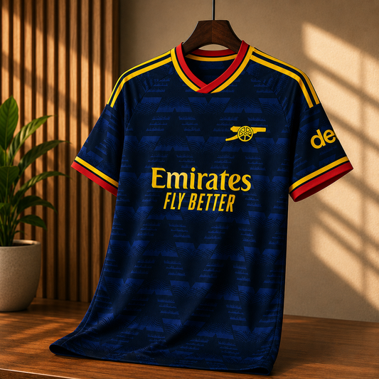 ARSENAL THIRD 26/27 NAVY BLUE WITH GEOMETRIC PATTERN MASTER VERSION JERSEY WITH LOGO