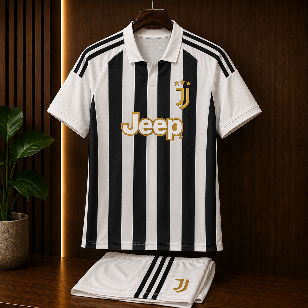 JUVENTUS HOME 26/27 JERSEY WITH SHORTS KIT SET WITH LOGO | PREMIUM FOOTBALL KIT